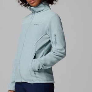 Women's Fast Trek Size XS Fleece Jacket Columbia Light Blue Fleece Jacket